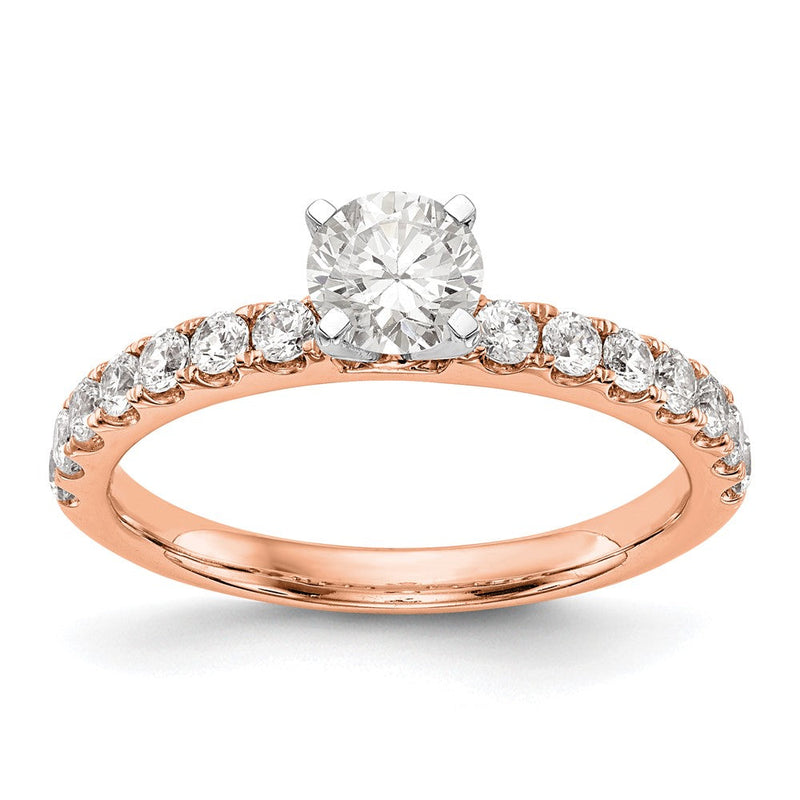 14K Roségold True Origin 1/2 Karat Im Labor Gezüchtet Diamant Vs D E F Halbfassung Stift Set Ring
