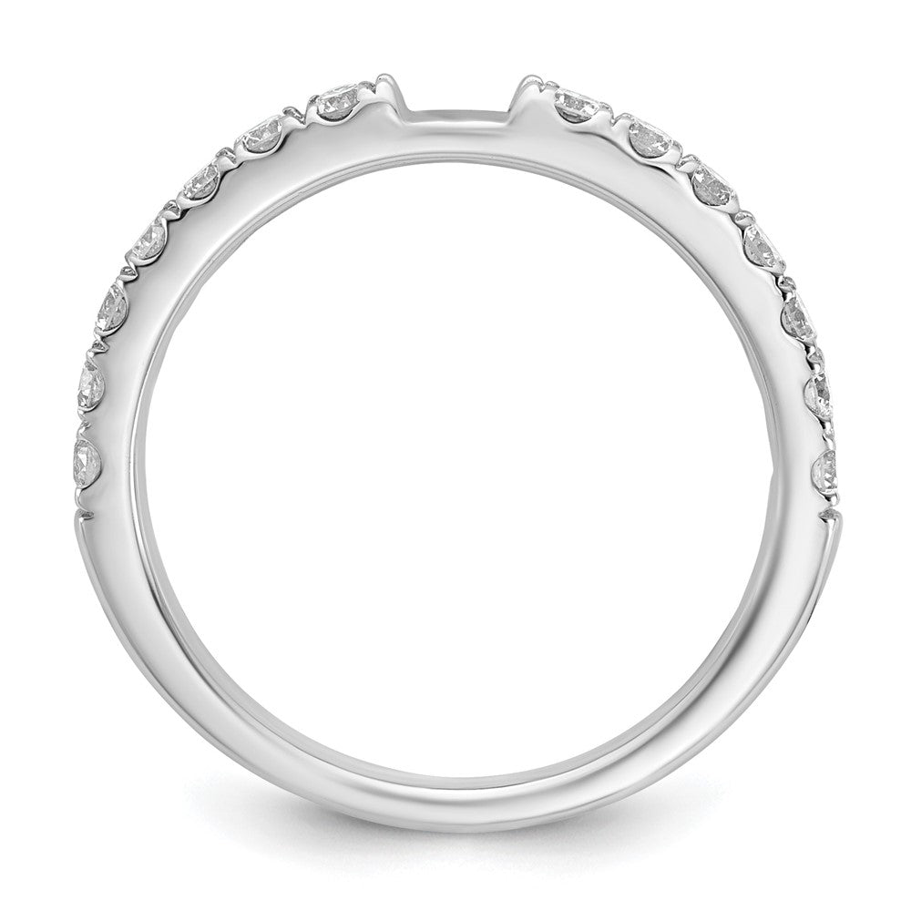 14K Weißgold Verlobungsring mit 0,5 ct. im Labor gezüchteten Diamanten VS/SI+ G+ in Krappenfassung