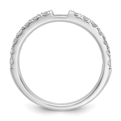 14K Weißgold Verlobungsring mit 0,5 ct. im Labor gezüchteten Diamanten VS/SI+ G+ in Krappenfassung
