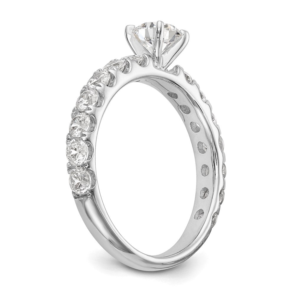 14K Weißgold Verlobungsring mit 0,5 ct. im Labor gezüchteten Diamanten VS/SI+ G+ in Krappenfassung