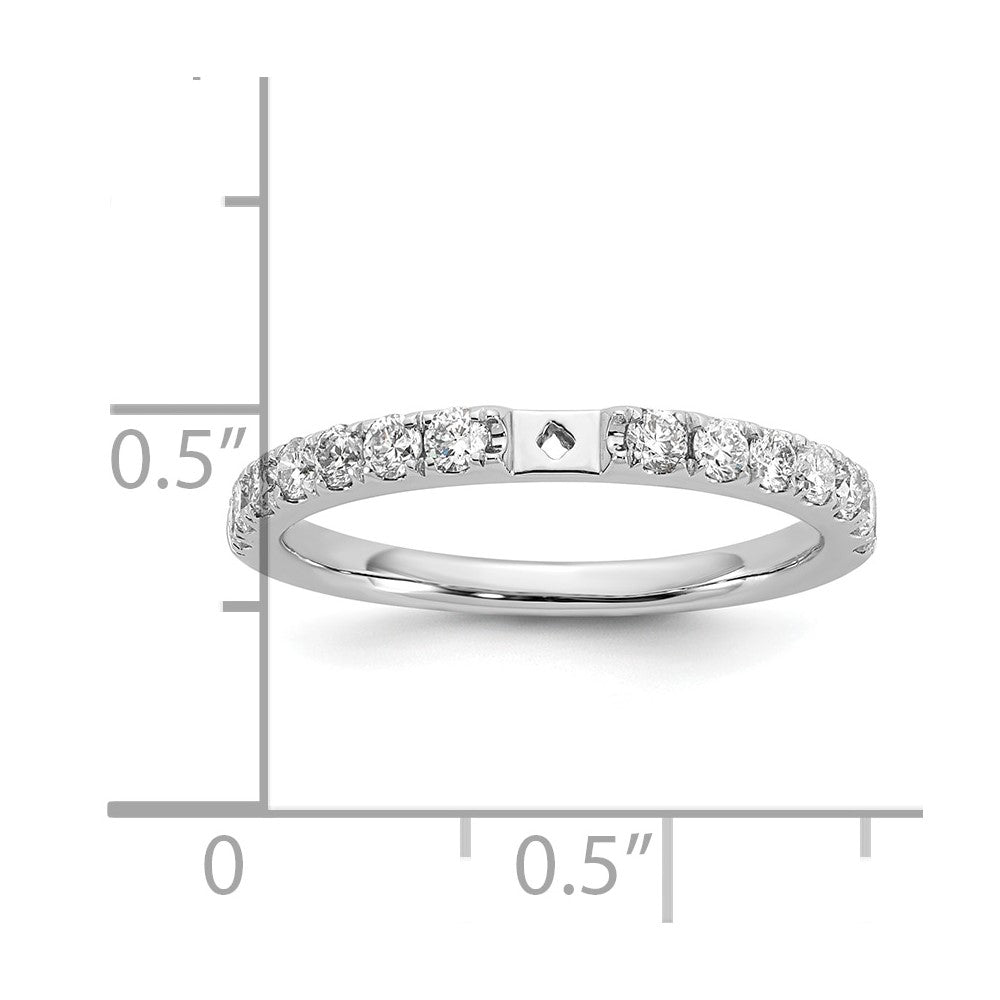 14K Weißgold Verlobungsring mit 0,5 ct. im Labor gezüchteten Diamanten VS/SI+ G+ in Krappenfassung