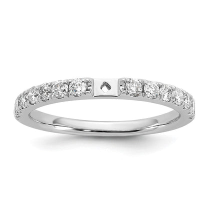 14K Weißgold Verlobungsring mit 0,5 ct. im Labor gezüchteten Diamanten VS/SI+ G+ in Krappenfassung