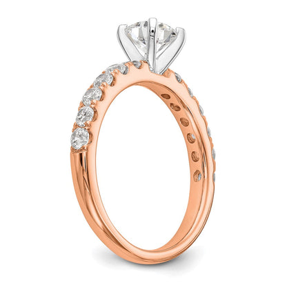 True Origin 14K Roségold 5/8 Karat Im Labor Gezüchtet Diamant Vs+ F+ Halbfassung Stift Set Verlobungsring