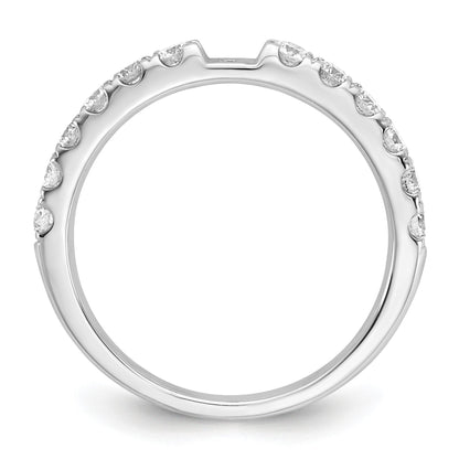 14K Weißgold Verlobungsring mit 0,625 ct. laborgezüchtetem Diamant, VS/SI+ G+, Semi-Mount, Zargenfassung
