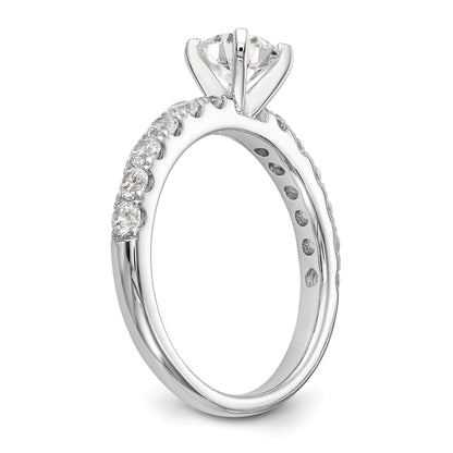 14K Weißgold Verlobungsring mit 0,625 ct. laborgezüchtetem Diamant, VS/SI+ G+, Semi-Mount, Zargenfassung
