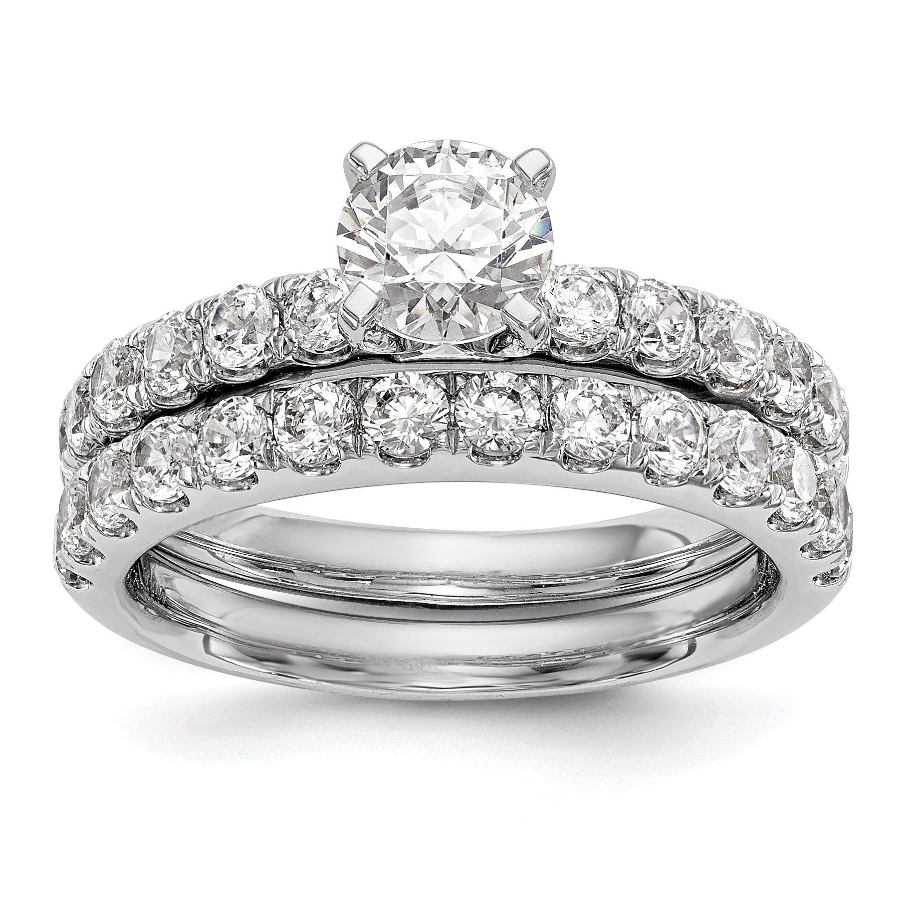14K Weißgold Verlobungsring mit 0,625 ct. laborgezüchtetem Diamant, VS/SI+ G+, Semi-Mount, Zargenfassung