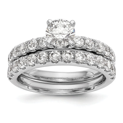 14K Weißgold Verlobungsring mit 0,625 ct. laborgezüchtetem Diamant, VS/SI+ G+, Semi-Mount, Zargenfassung