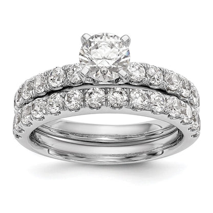14K Weißgold Verlobungsring mit 0,625 ct. laborgezüchtetem Diamant, VS/SI+ G+, Semi-Mount, Zargenfassung