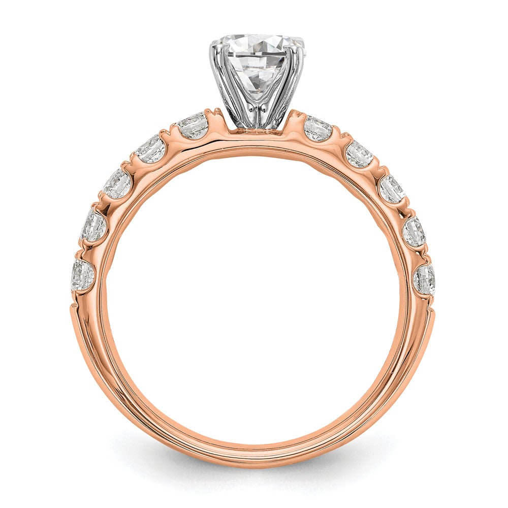 True Origin 14K Roségold 3/4 Karat Im Labor Gezüchtet Diamant Vs+ F+ Halbfassung Stift Set Verlobungsring