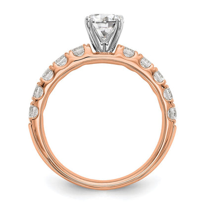 True Origin 14K Roségold 3/4 Karat Im Labor Gezüchtet Diamant Vs+ F+ Halbfassung Stift Set Verlobungsring