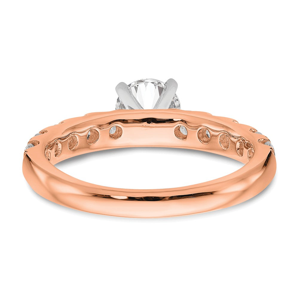 True Origin 14K Roségold 3/4 Karat Im Labor Gezüchtet Diamant Vs+ F+ Halbfassung Stift Set Verlobungsring