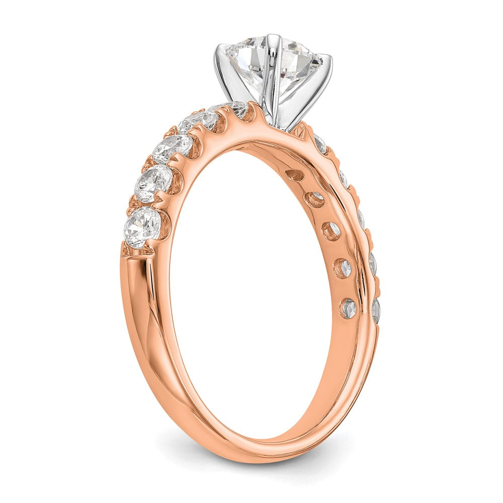 True Origin 14K Roségold 3/4 Karat Im Labor Gezüchtet Diamant Vs+ F+ Halbfassung Stift Set Verlobungsring
