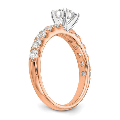 True Origin 14K Roségold 3/4 Karat Im Labor Gezüchtet Diamant Vs+ F+ Halbfassung Stift Set Verlobungsring