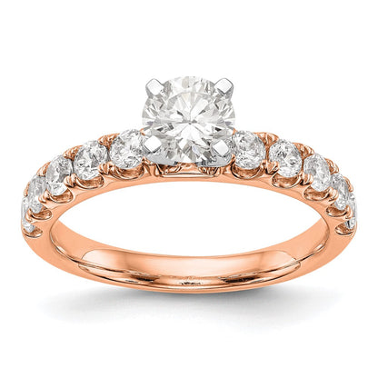 True Origin 14K Roségold 3/4 Karat Im Labor Gezüchtet Diamant Vs+ F+ Halbfassung Stift Set Verlobungsring