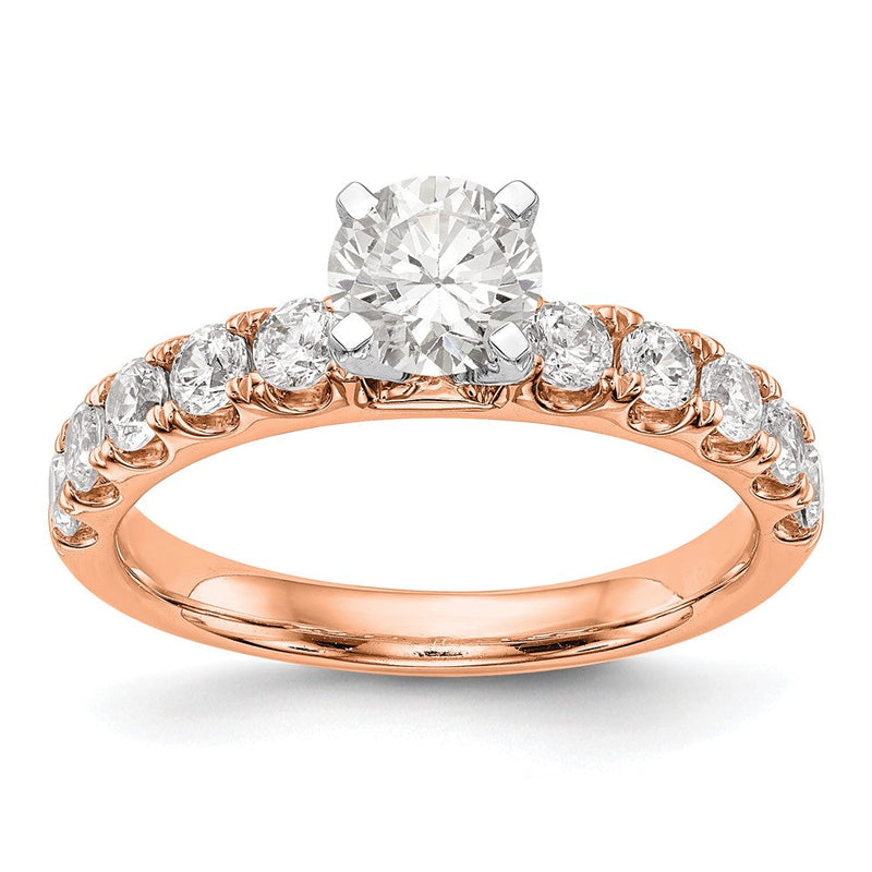 True Origin 14K Roségold 3/4 Karat Im Labor Gezüchtet Diamant Vs+ F+ Halbfassung Stift Set Verlobungsring