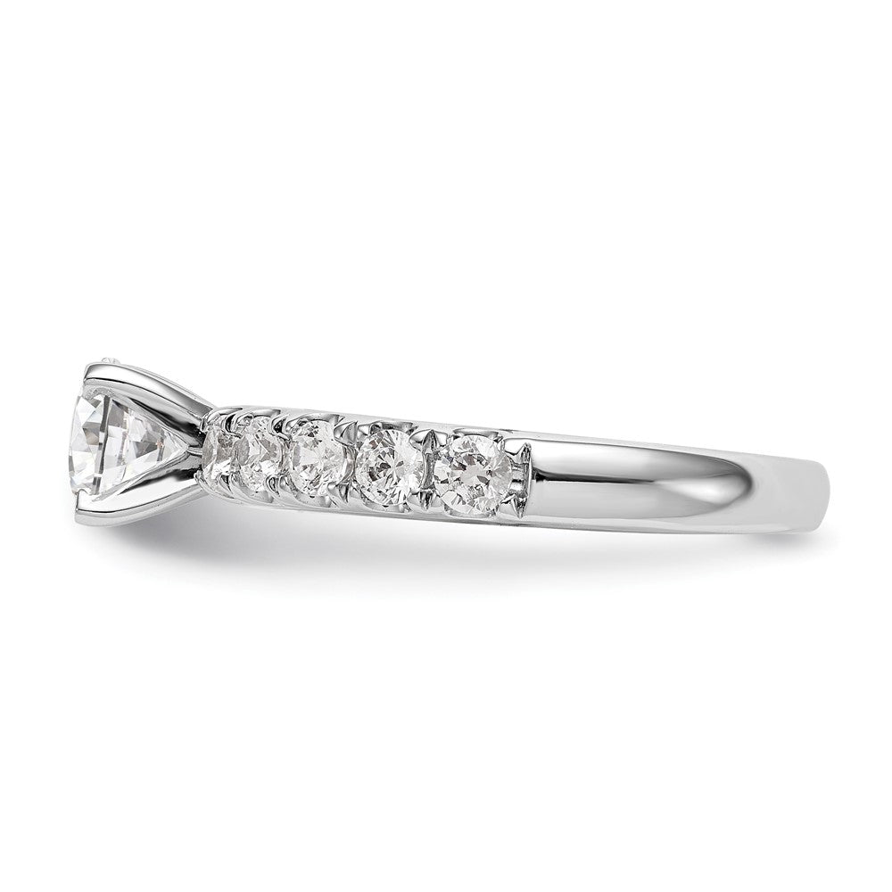 14K Weißgold Verlobungsring mit 0,75 ct. im Krappenfassung gefasstem, im Labor gezüchtetem Diamanten VS/SI+ G+