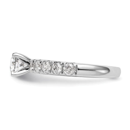 14K Weißgold Verlobungsring mit 0,75 ct. im Krappenfassung gefasstem, im Labor gezüchtetem Diamanten VS/SI+ G+