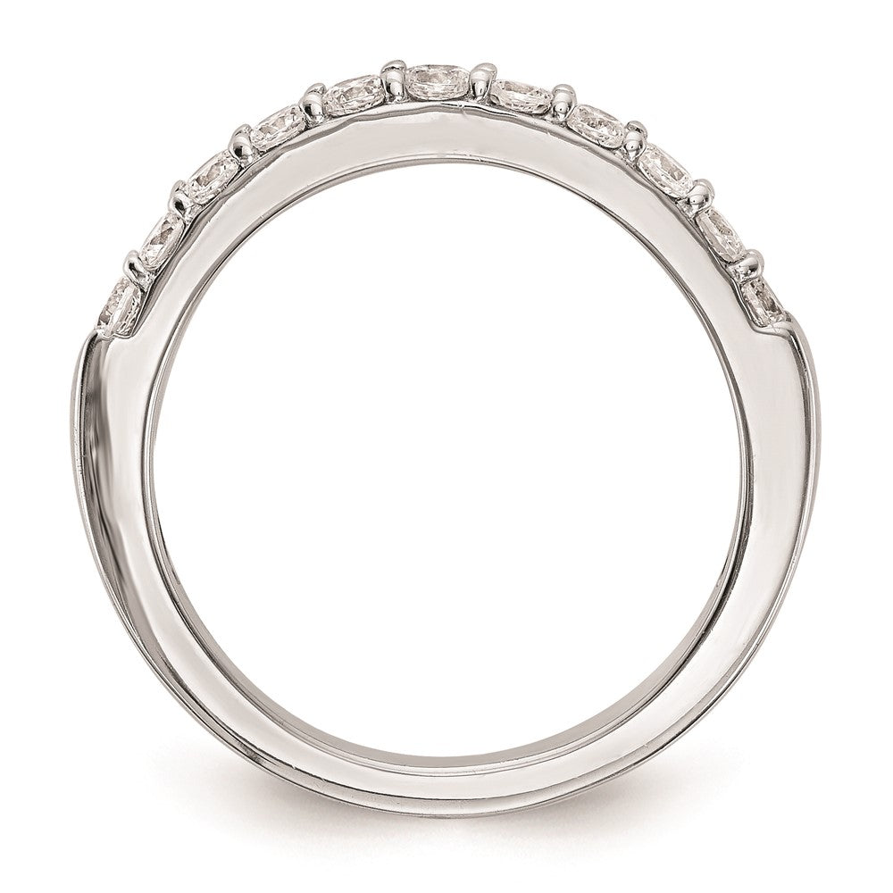 14K Weißgold Ehering mit natürlichen Diamanten