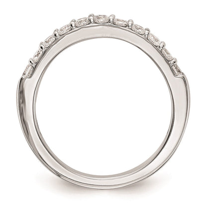 14K Weißgold Ehering mit natürlichen Diamanten