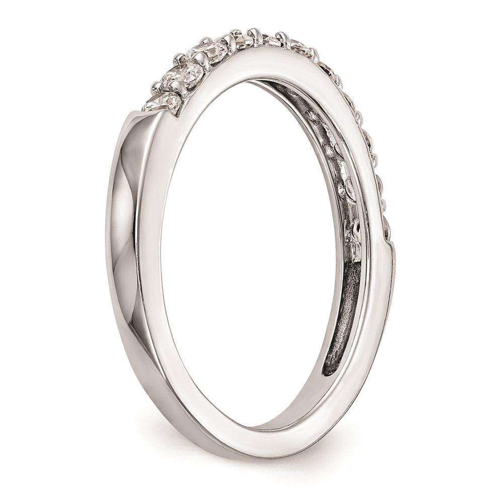 14K Weißgold Ehering mit natürlichen Diamanten