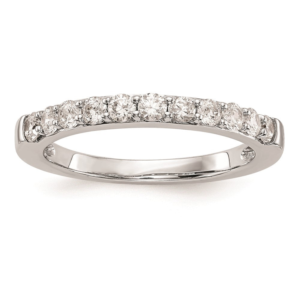 14K Weißgold Ehering mit natürlichen Diamanten
