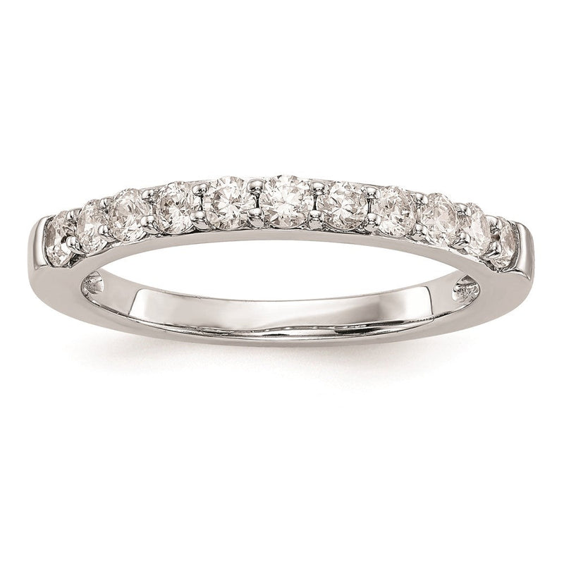 14K Weißgold Ehering mit natürlichen Diamanten