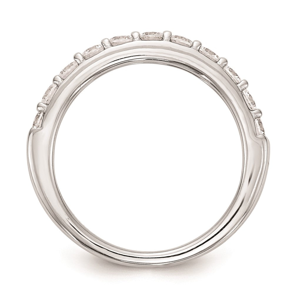 14K Weißgold Ehering mit natürlichen Diamanten
