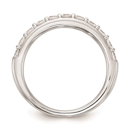 14K Weißgold Ehering mit natürlichen Diamanten