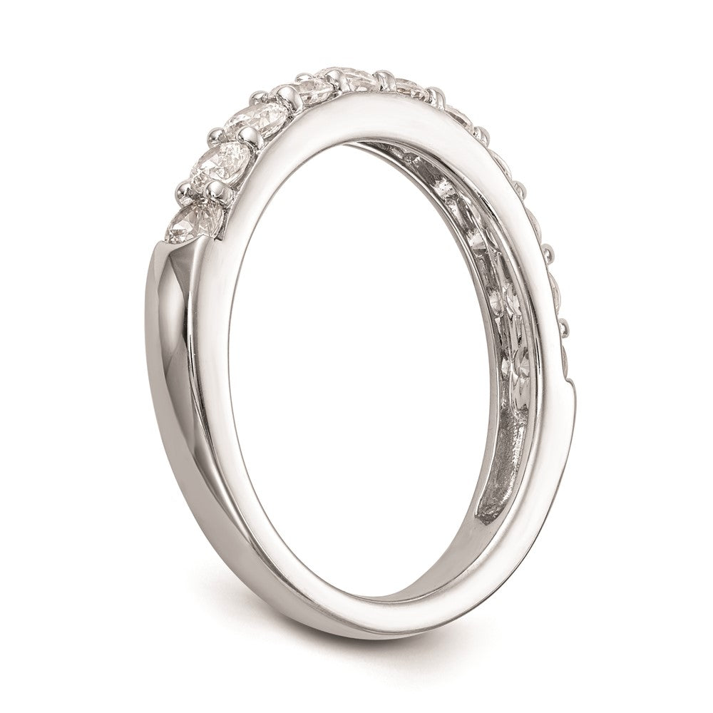 14K Weißgold Ehering mit natürlichen Diamanten