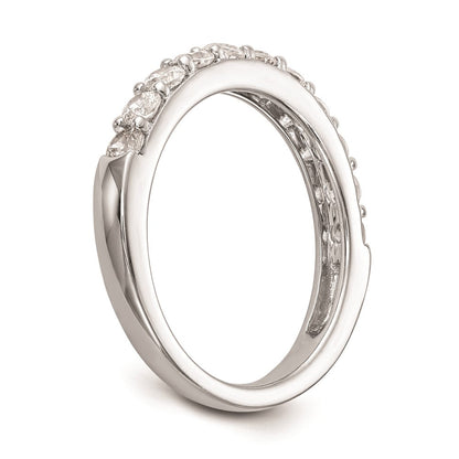 14K Weißgold Ehering mit natürlichen Diamanten