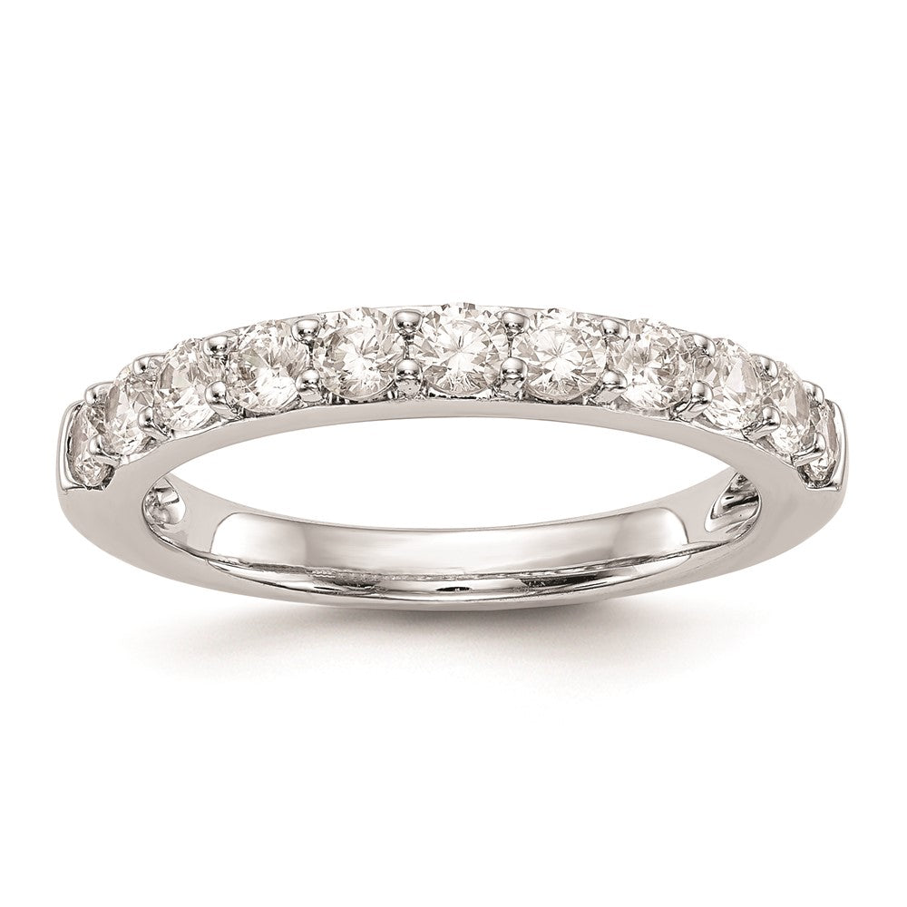 14K Weißgold Ehering mit natürlichen Diamanten