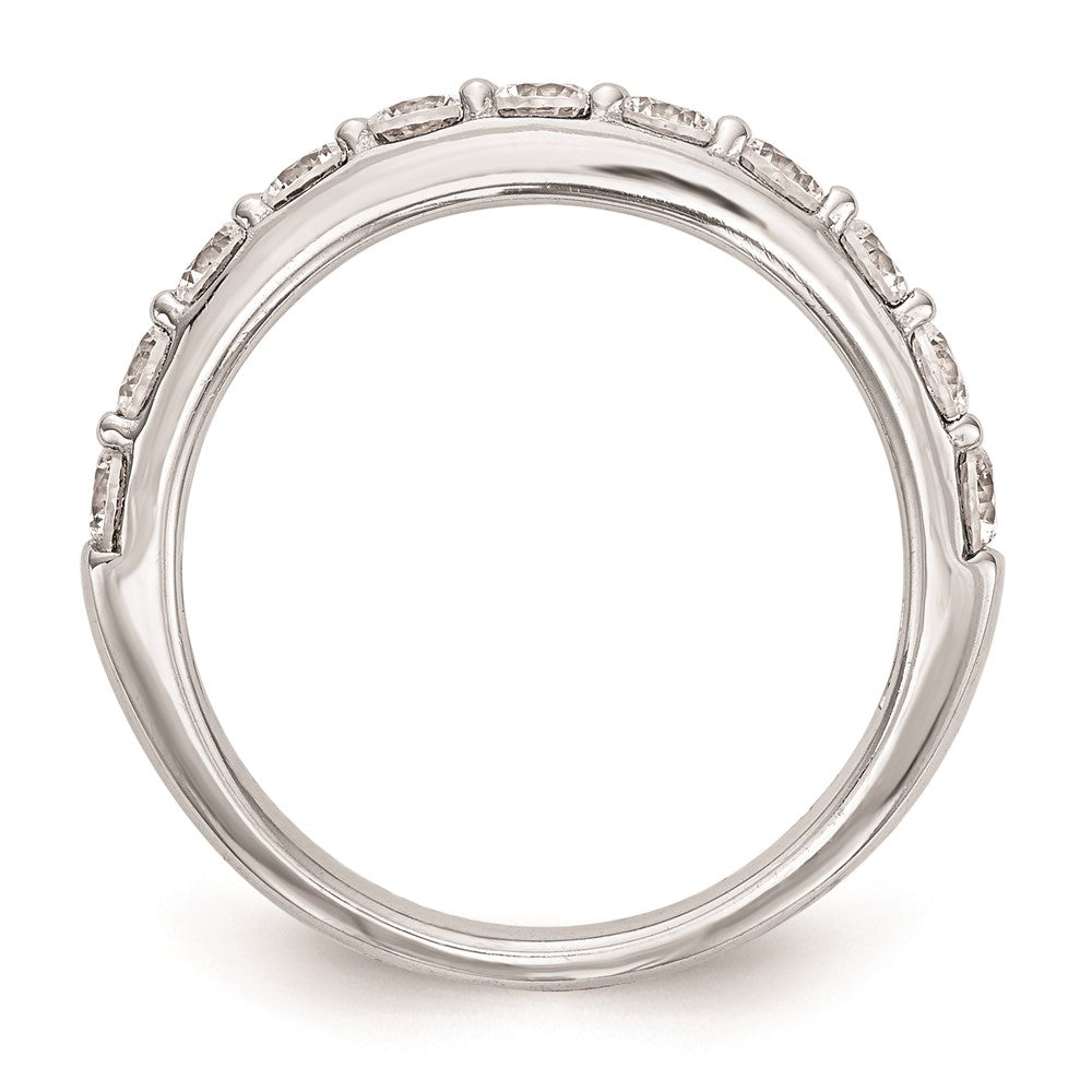 14K Weißgold Ehering mit natürlichen Diamanten