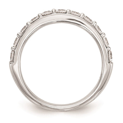 14K Weißgold Ehering mit natürlichen Diamanten