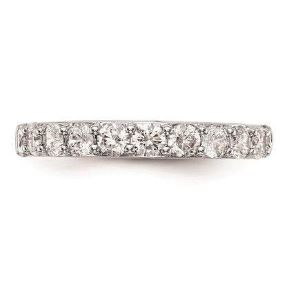 14K Weißgold Ehering mit natürlichen Diamanten