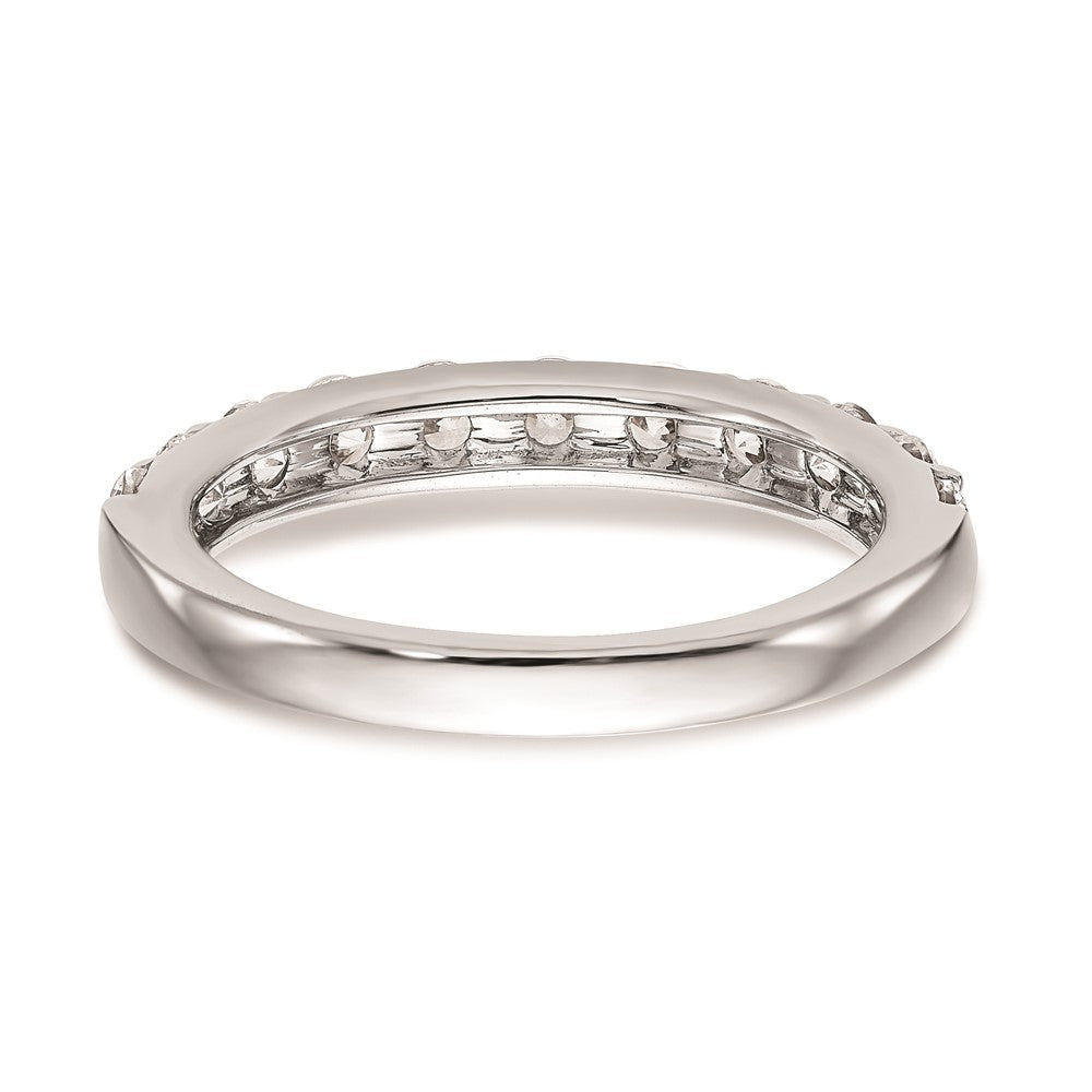 14K Weißgold Ehering mit natürlichen Diamanten