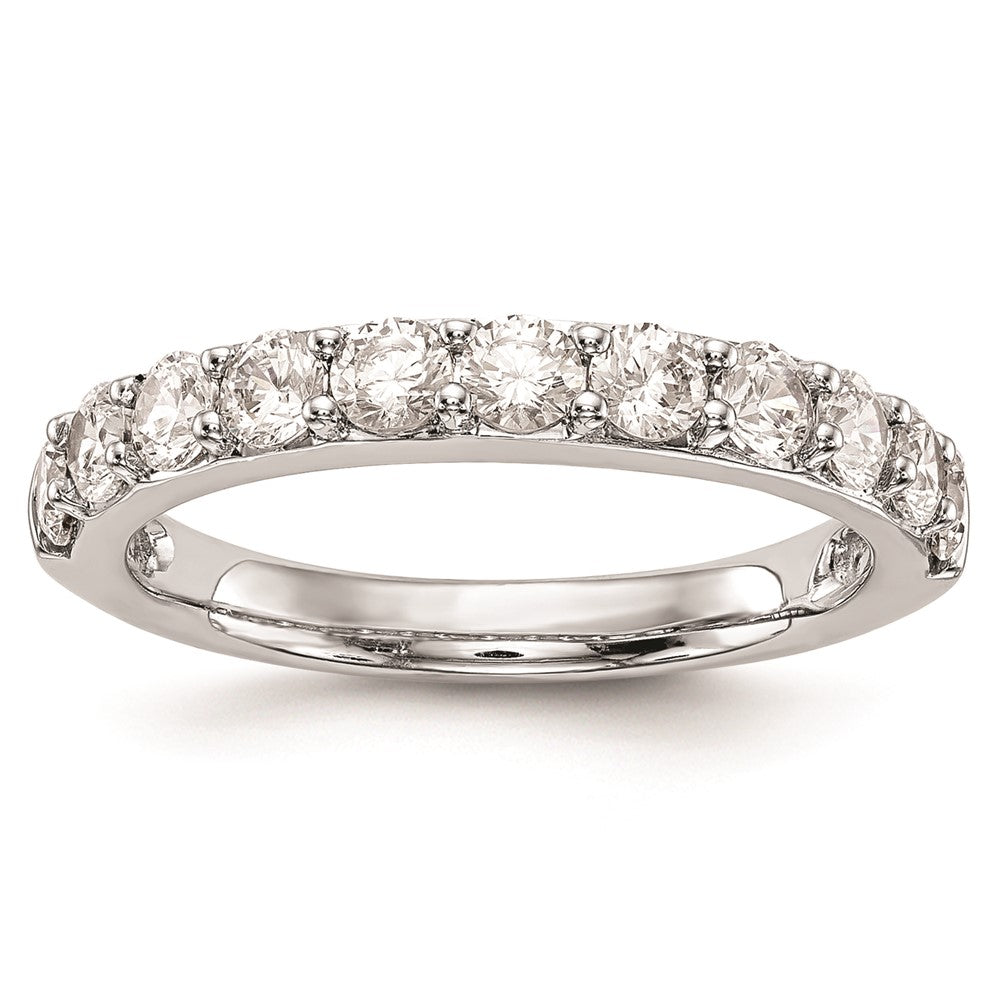 14K Weißgold Ehering mit natürlichen Diamanten