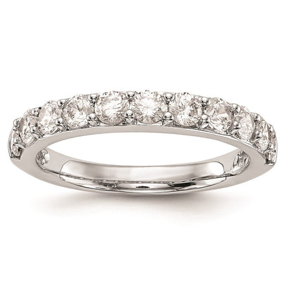14K Weißgold Ehering mit natürlichen Diamanten