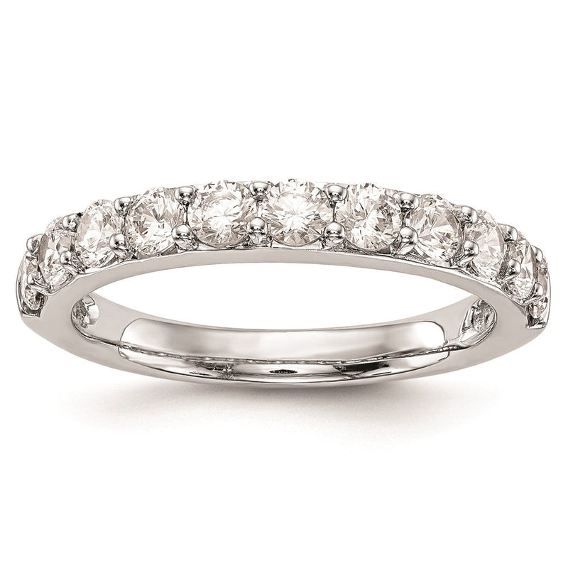 14K Weißgold Ehering mit natürlichen Diamanten