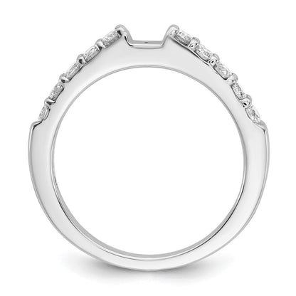 14K Weißgold Stift Set 1/2 Karat Diamant Halbfassung Verlobungsring