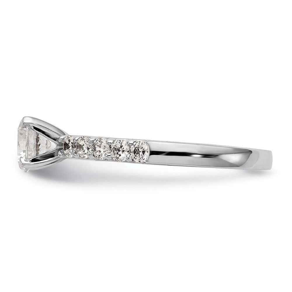 14K Weißgold Stift Set 1/2 Karat Diamant Halbfassung Verlobungsring