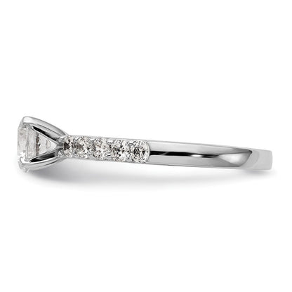 14K Weißgold Stift Set 1/2 Karat Diamant Halbfassung Verlobungsring
