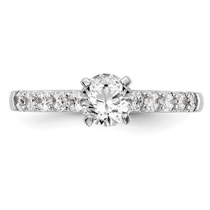 14K Weißgold Stift Set 1/2 Karat Diamant Halbfassung Verlobungsring