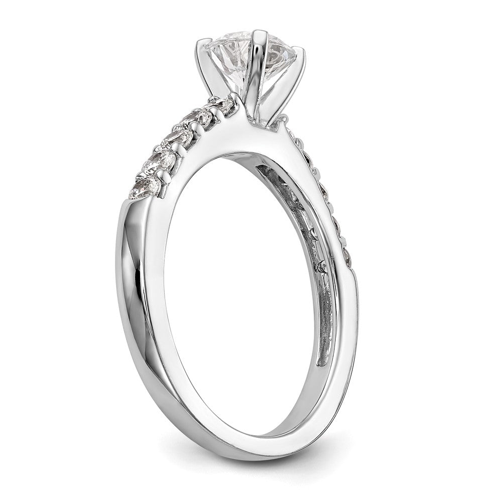 14K Weißgold Stift Set 1/2 Karat Diamant Halbfassung Verlobungsring