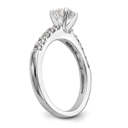 14K Weißgold Stift Set 1/2 Karat Diamant Halbfassung Verlobungsring