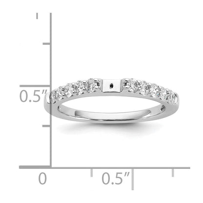 14K Weißgold Stift Set 1/2 Karat Diamant Halbfassung Verlobungsring