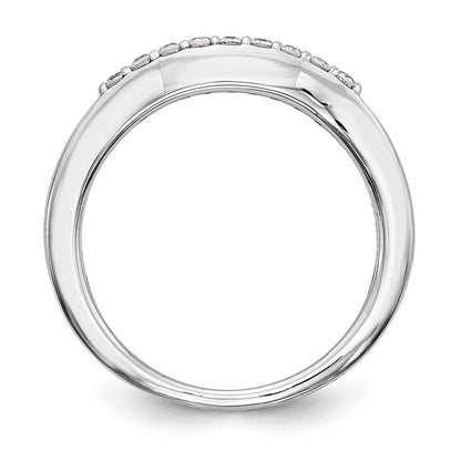 14K Weißgold Ehering mit natürlichen Diamanten
