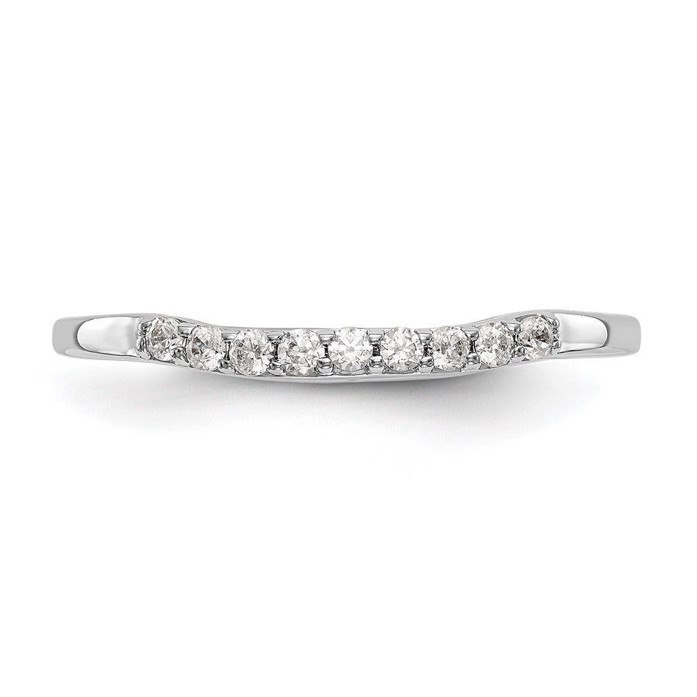 14K Weißgold Ehering mit natürlichen Diamanten