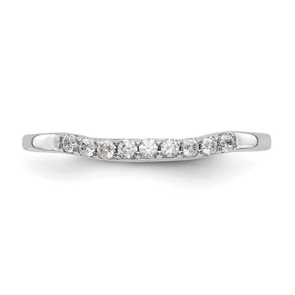14K Weißgold Ehering mit natürlichen Diamanten