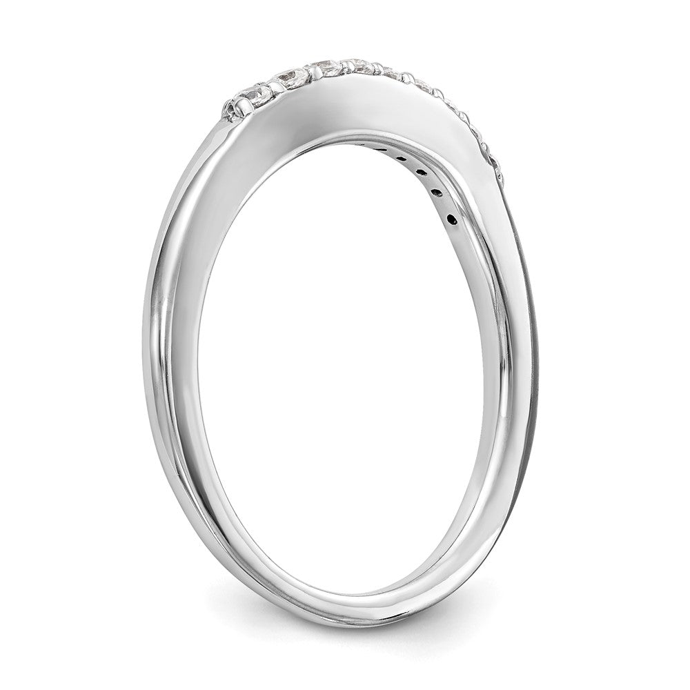 14K Weißgold Ehering mit natürlichen Diamanten