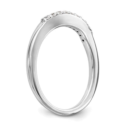 14K Weißgold Ehering mit natürlichen Diamanten